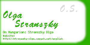 olga stranszky business card